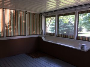 Roll up Porch curtains Interior