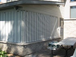 Canvas roll up curtains