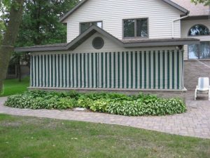 Porch curtain awnings
