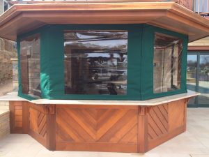 Outdoor bar roll up Curtains