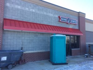 Metal awnings for business