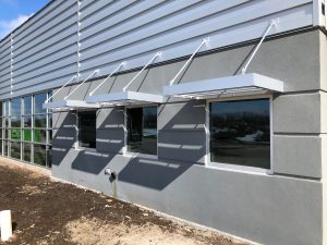 Sunshade metal awning for business